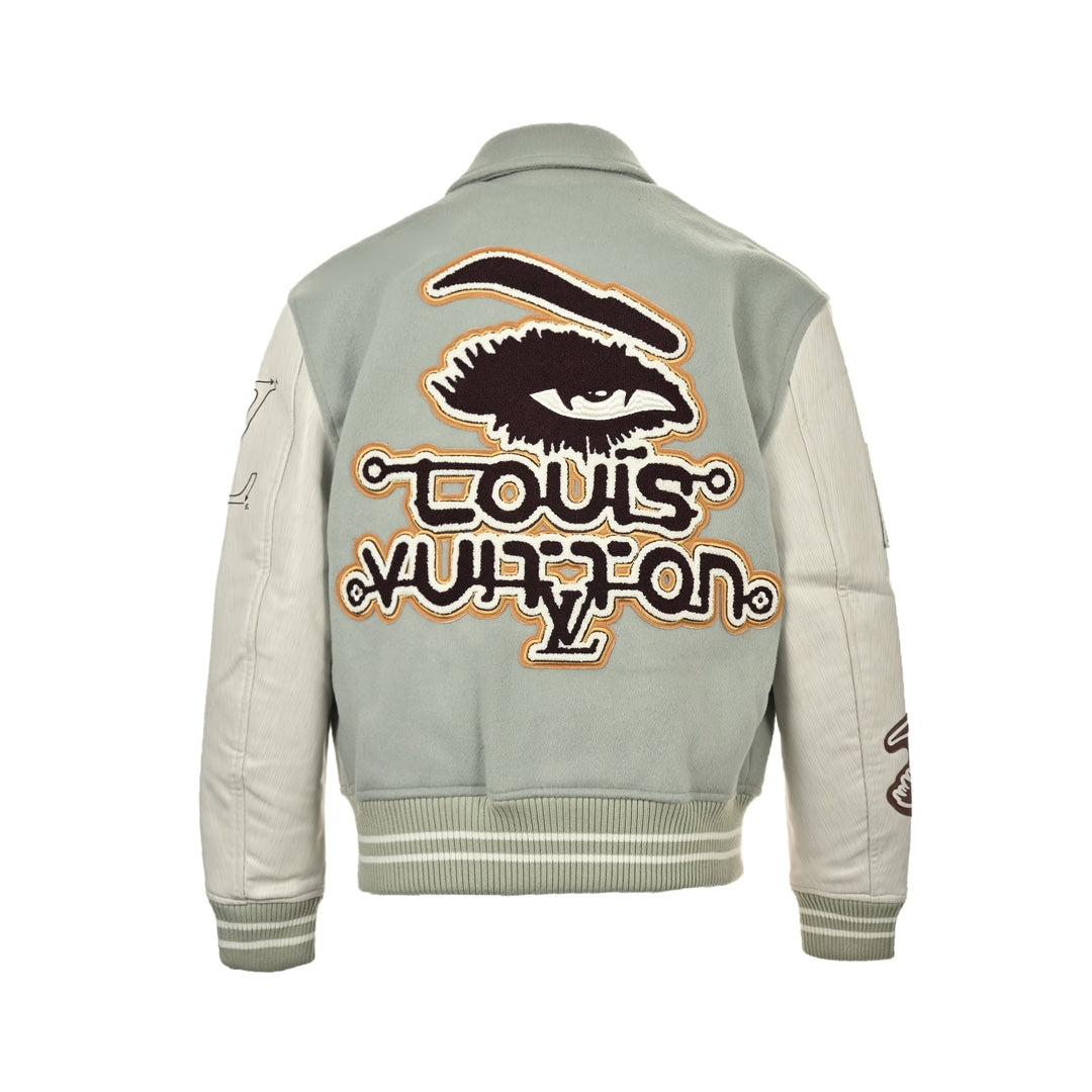 Devil's Eye Embroidered Baseball Jacket