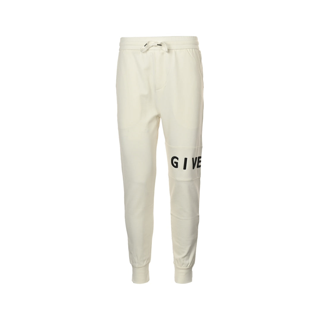 Embroidered logo trousers