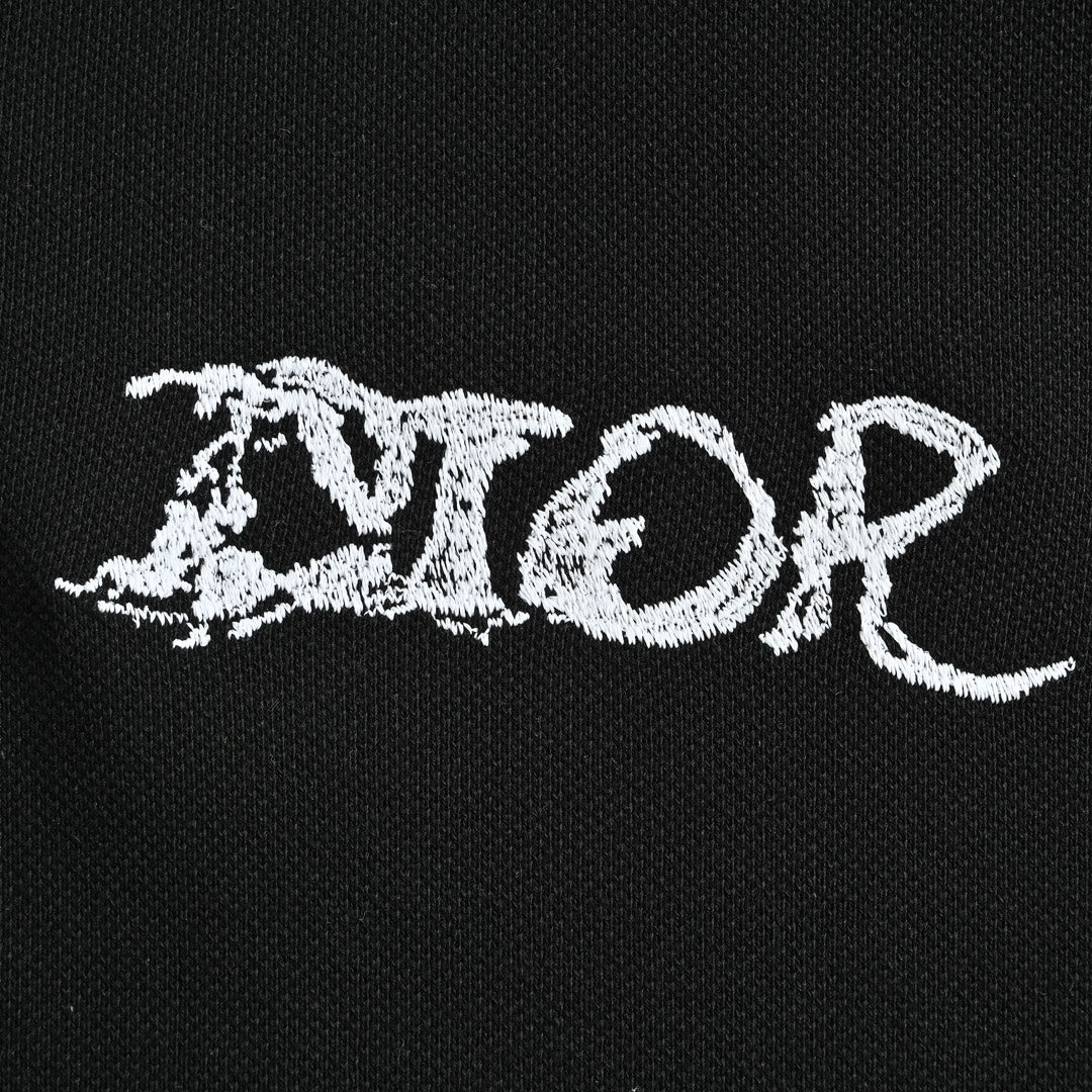 Embroidered cloud letter short sleeves