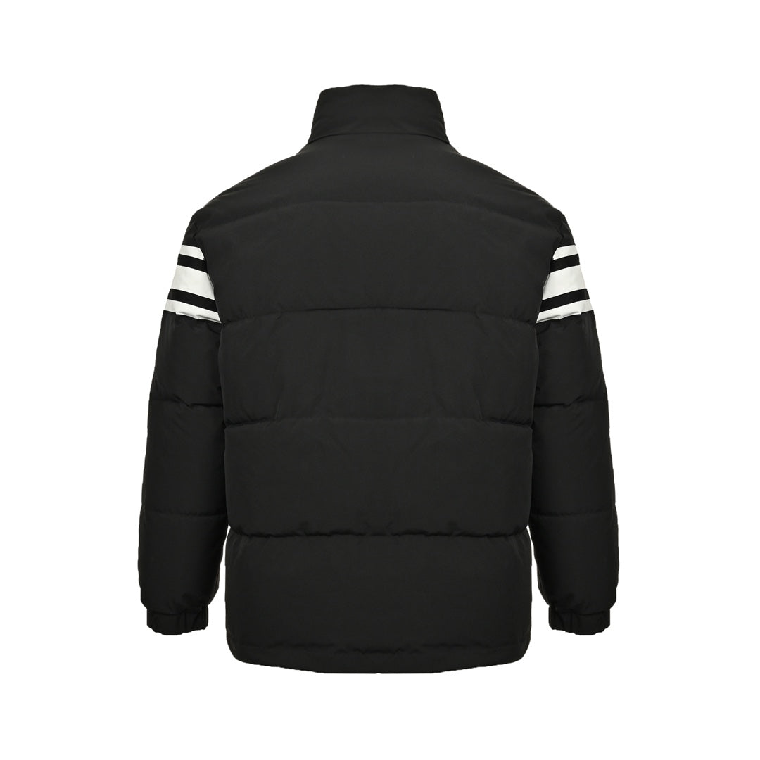 Black and white stitching triangle logo cotton jacket