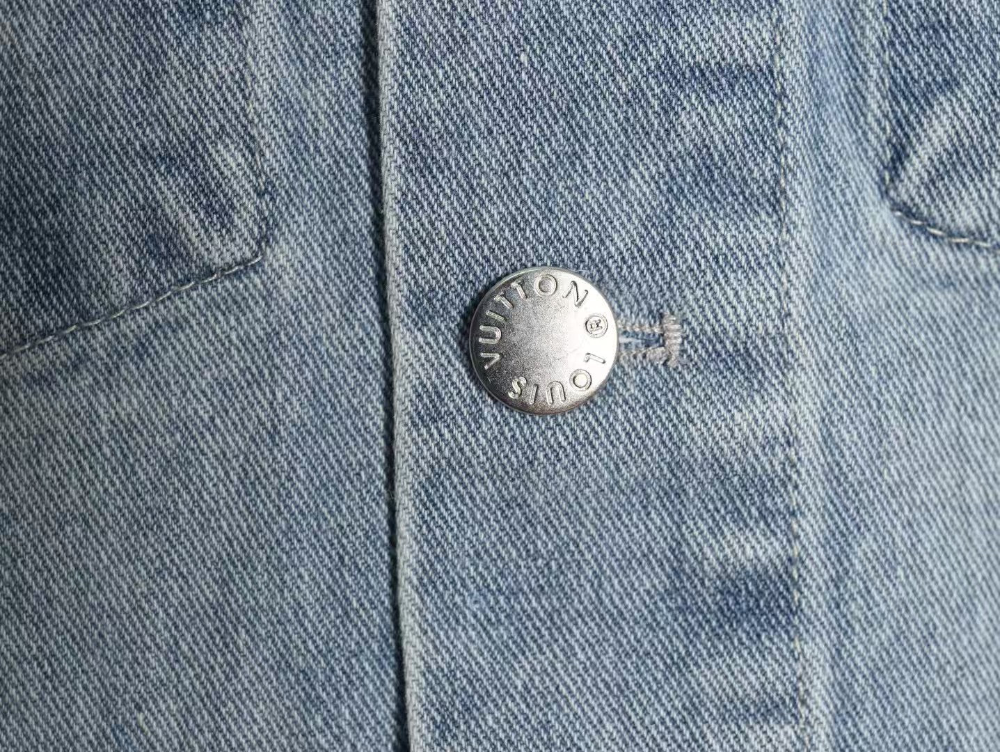 Embossed denim jacket