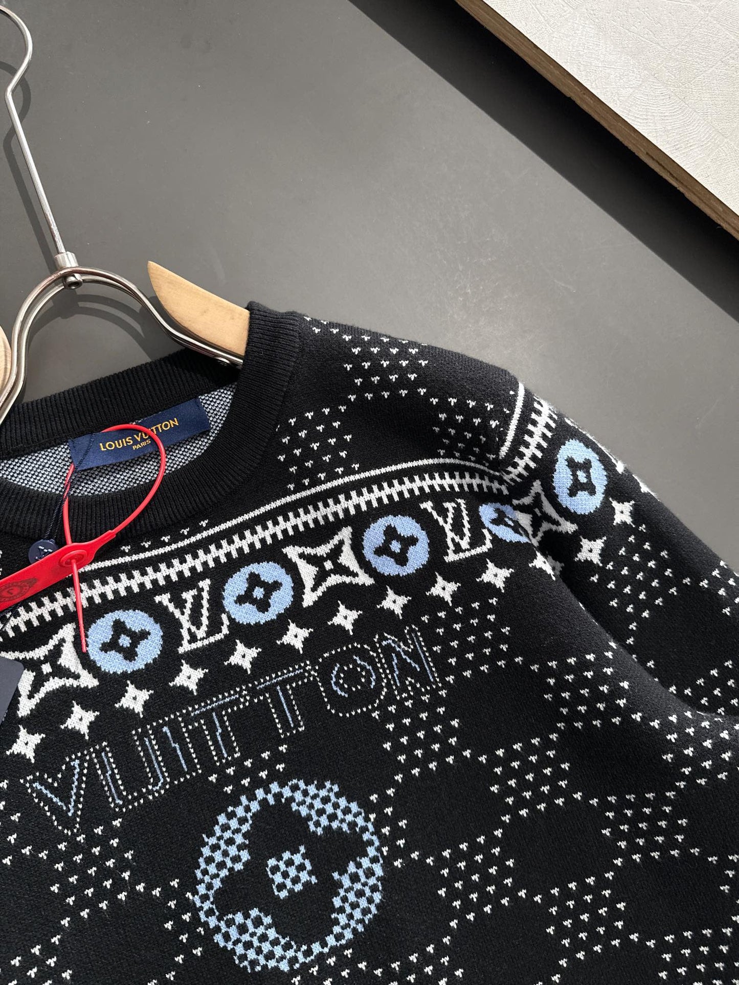 ALL OVER LOGO JACQUARD SWEATER