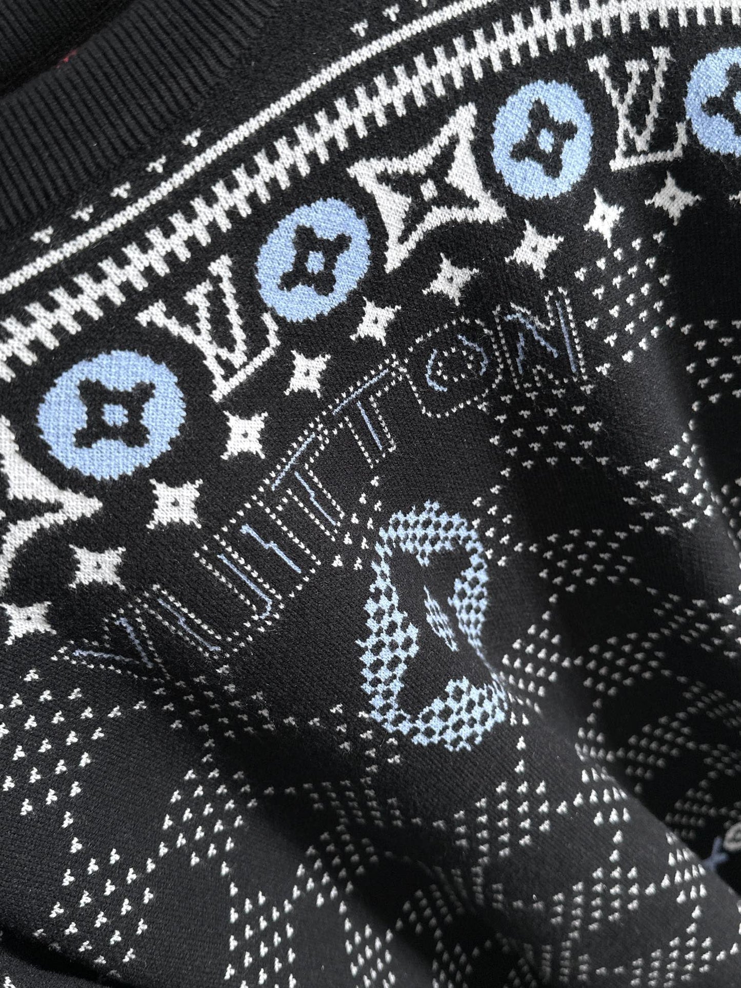 ALL OVER LOGO JACQUARD SWEATER