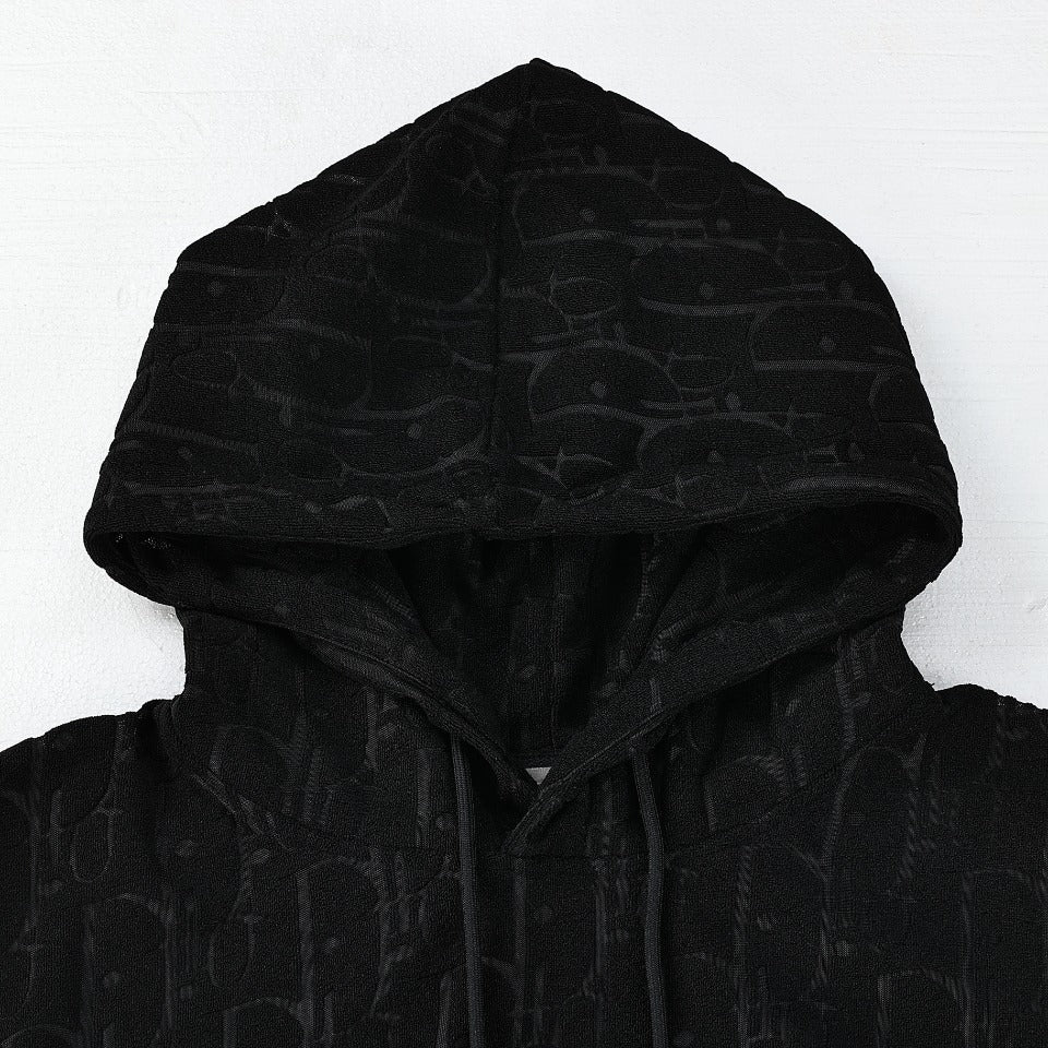 Presbyopic dark pattern hooded sweatshirt