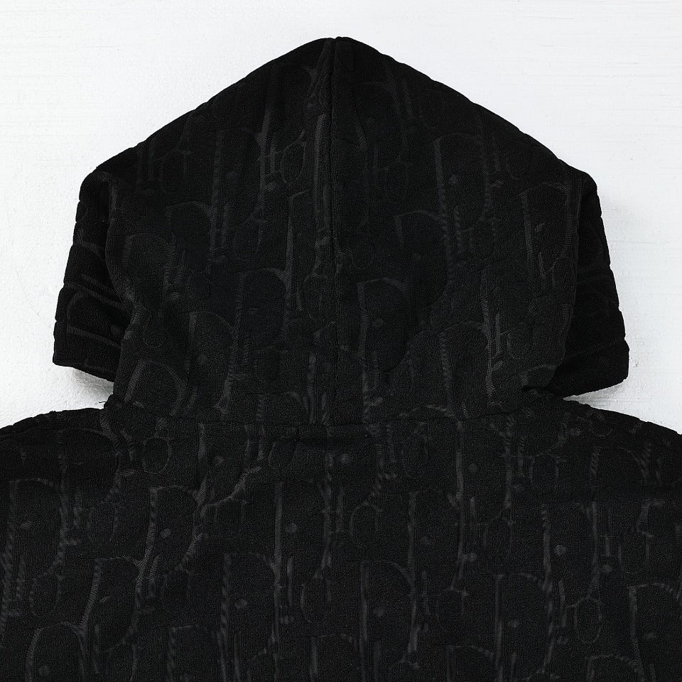 Presbyopic dark pattern hooded sweatshirt