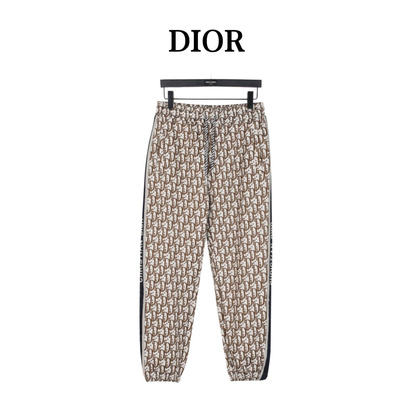 All-over jacquard side webbing trousers set