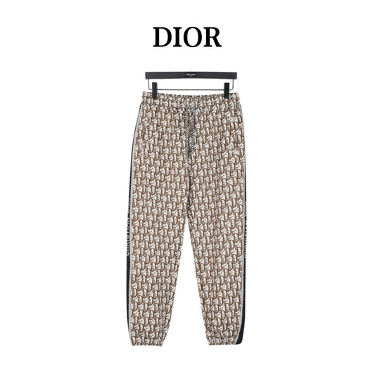 All-over jacquard side webbing trousers set