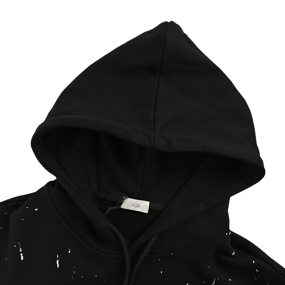 Shooting Star Embroidered Lettering Hoodie