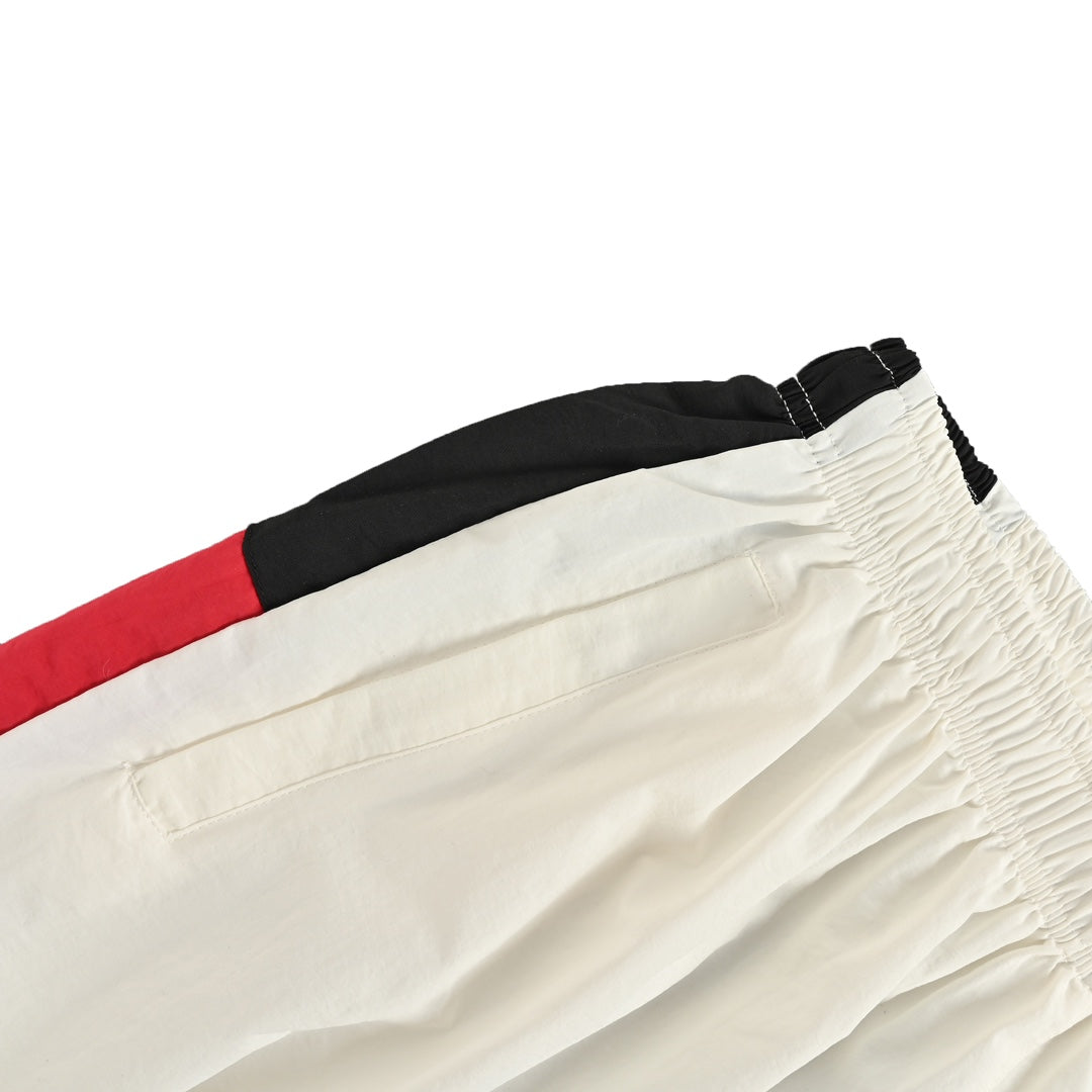 White and red stitching suit trousers