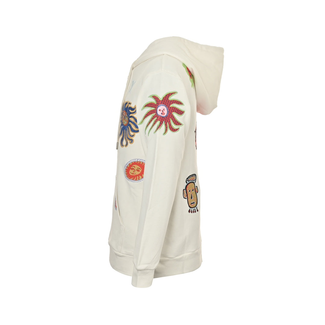 Yayoi Kusama sunfish heavily embroidered hooded jacket