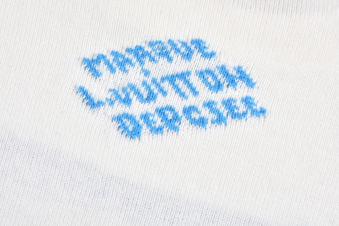 Lettering print knitted T-shirt