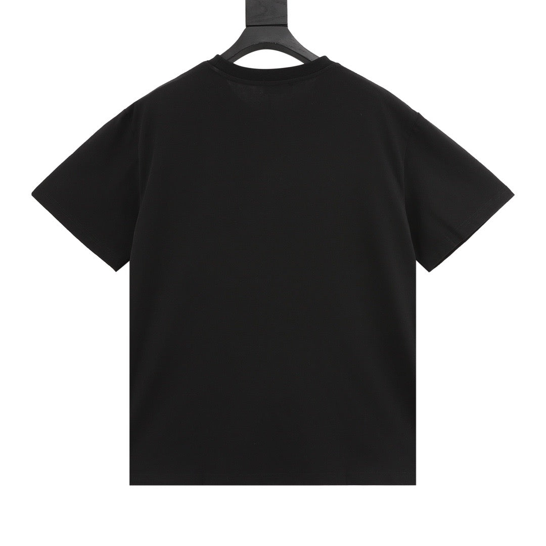 Black Logo Short Sleeve Knit T-Shirt