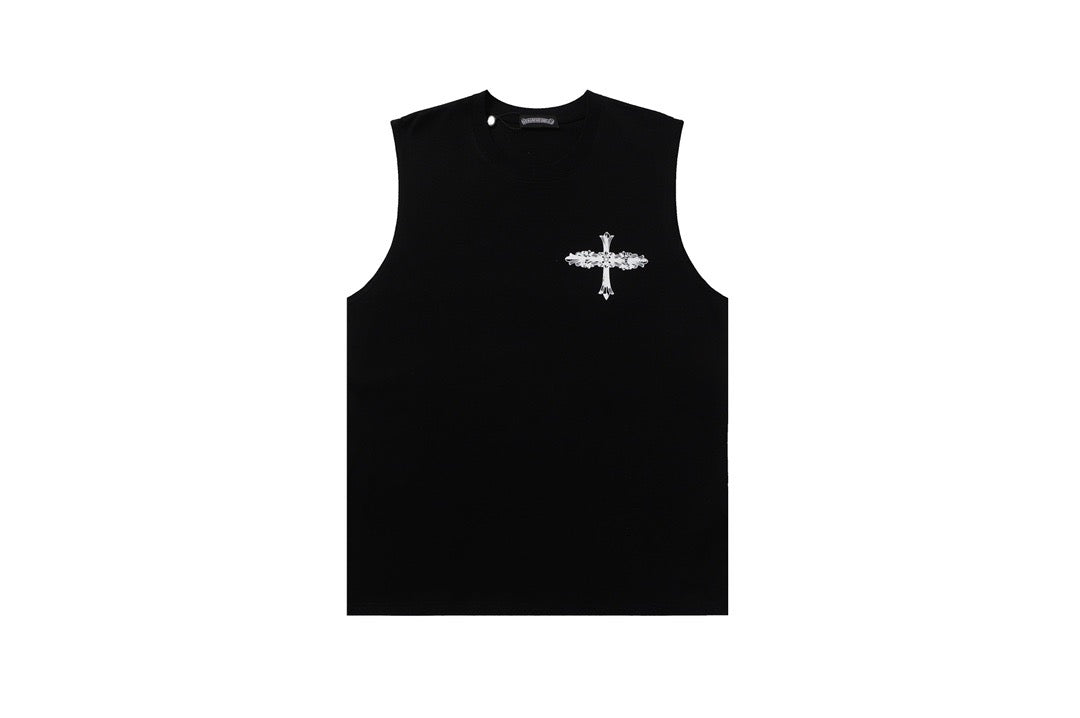 Cross sleeveless vest