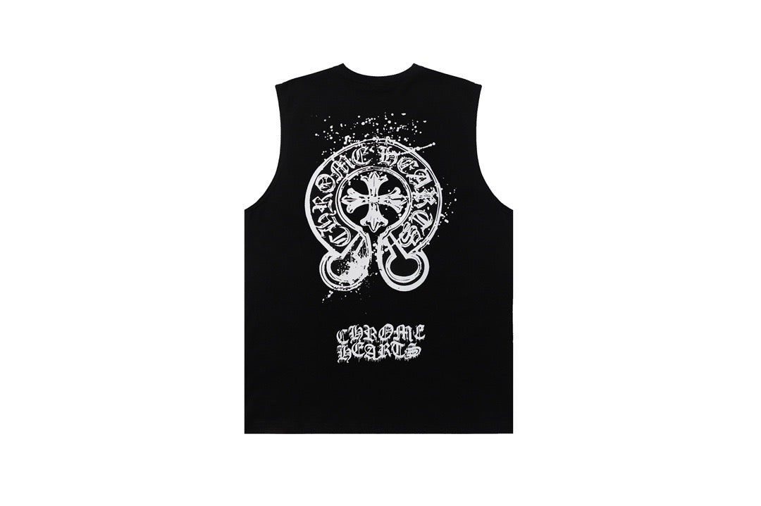 Cross sleeveless vest