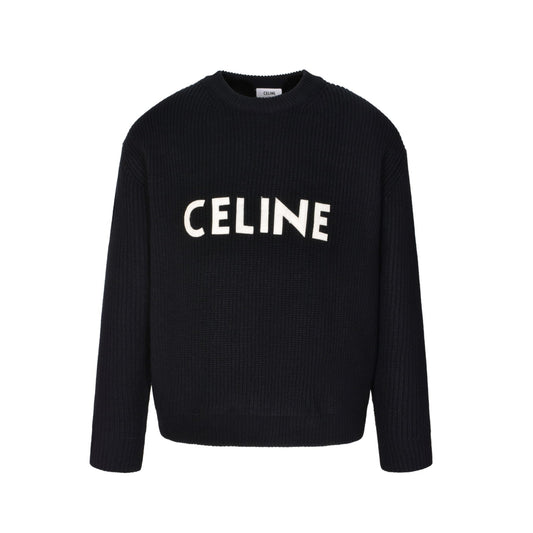 appliquéd crew neck sweater