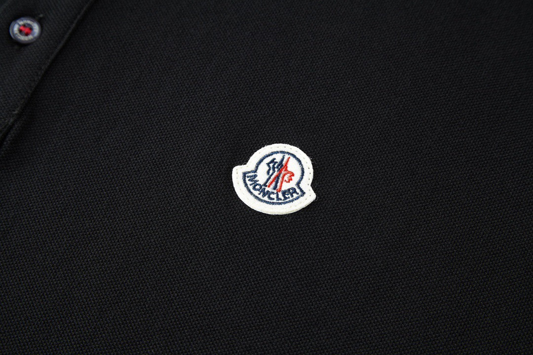 Classic logo embroidered color block collar polo