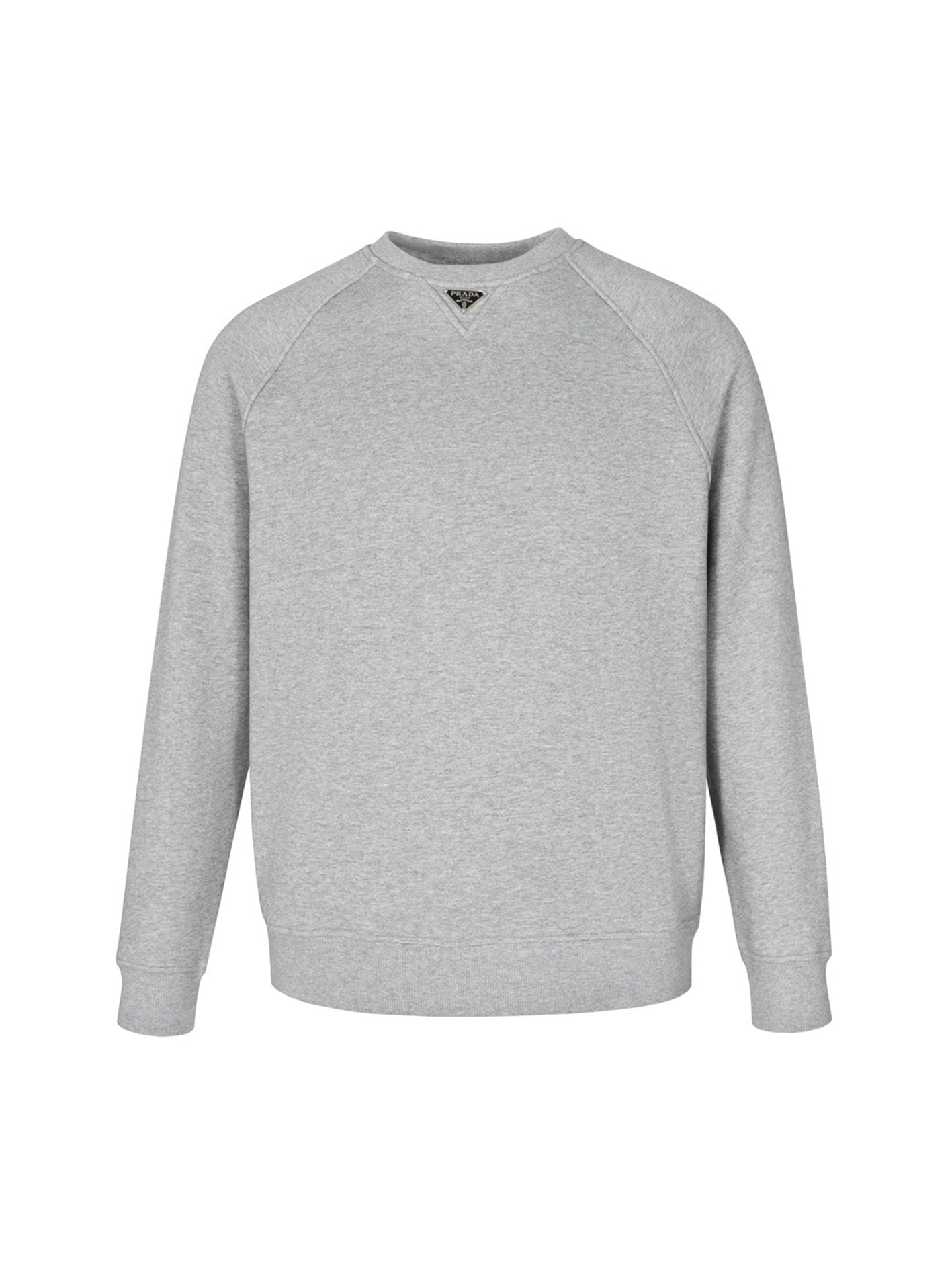 Round neck sweatshirt with triangle collar