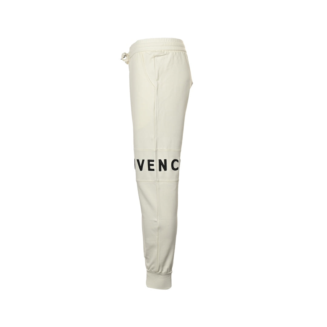 Embroidered logo trousers