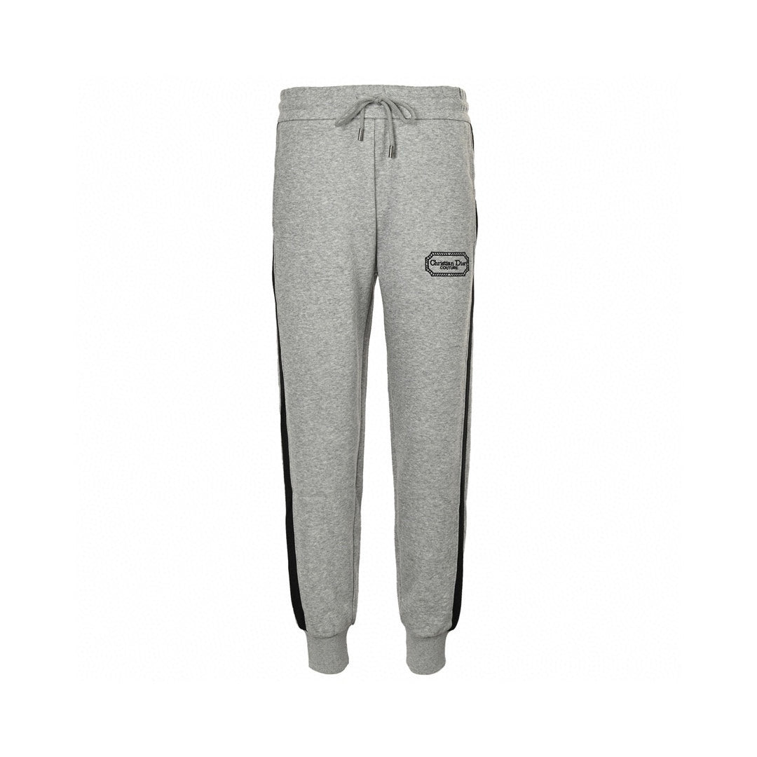 Silver logo embroidered trousers