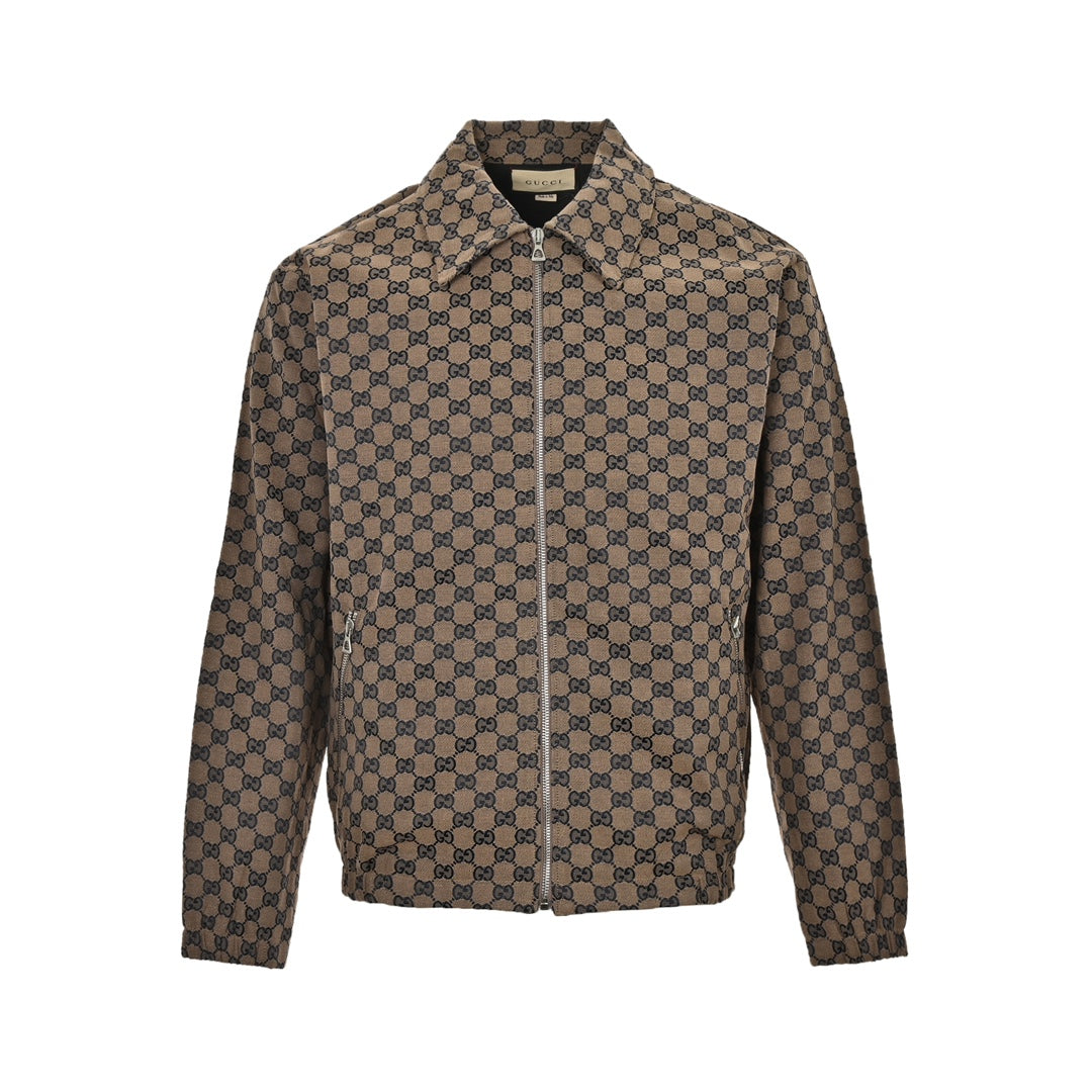 all over logo jacquard jacket